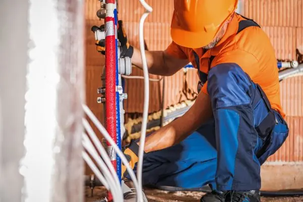 professional contractor fixing water supply 